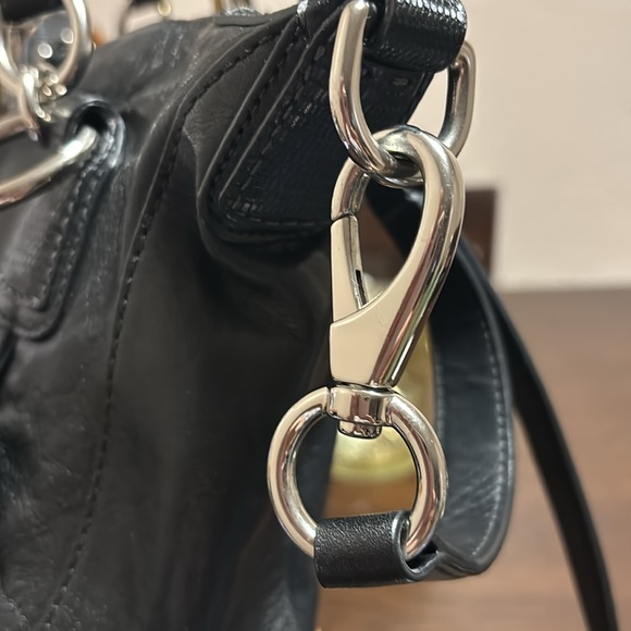 COACH Tote Bag Leather Black Solid Color - Picture 6 of 14